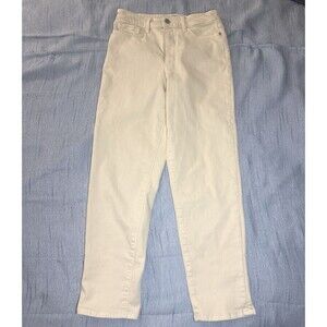 Athleta Sculptek Jeans Sz 6 Pastel Yellow Slim Straight High Rise Stretch Denim